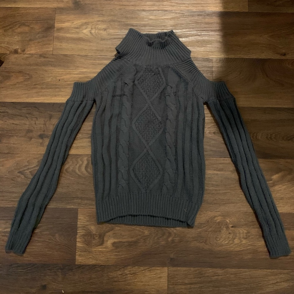 Open shoulder sweater